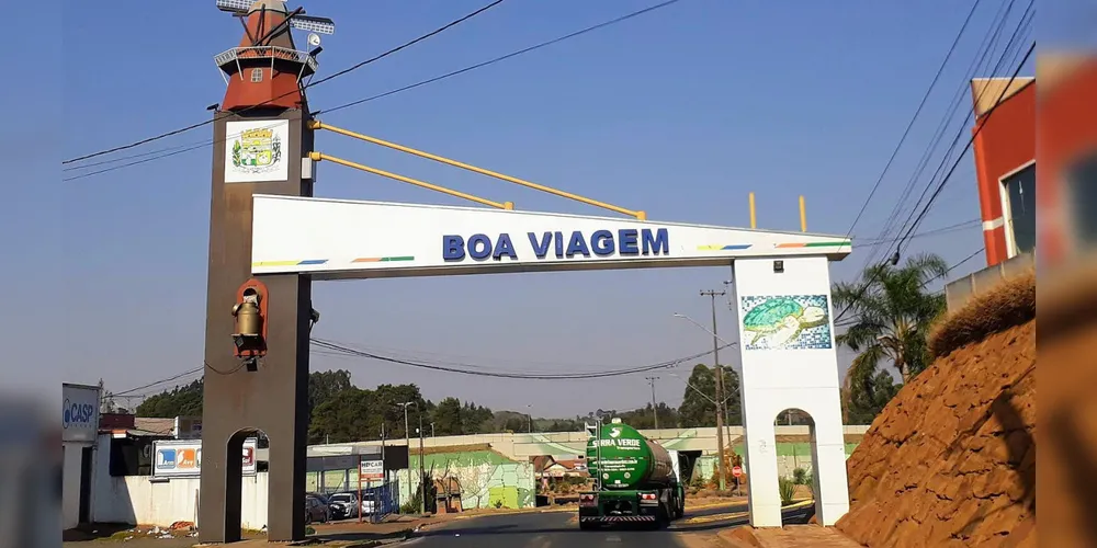 Portal da cidade de Carambeí, no Paraná