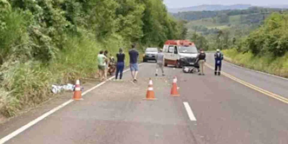 Acidente aconteceu entre a entrada da PR-473 (Quedas do Iguaçu) e a entrada da PR-471 (Três Barras do Paraná)
