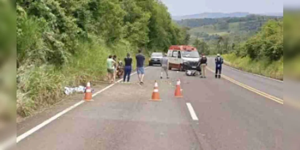 Acidente aconteceu entre a entrada da PR-473 (Quedas do Iguaçu) e a entrada da PR-471 (Três Barras do Paraná)
