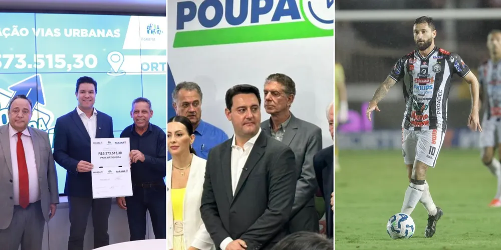 Imagem ilustrativa da imagem Confira as principais notícias da tarde desta terça em PG e região