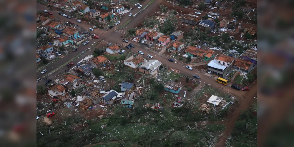 Rio Bonito do Iguaçu foi a cidade mais atingida pelo tornado que passou pelo Paraná nessa sexta-feira (07)
