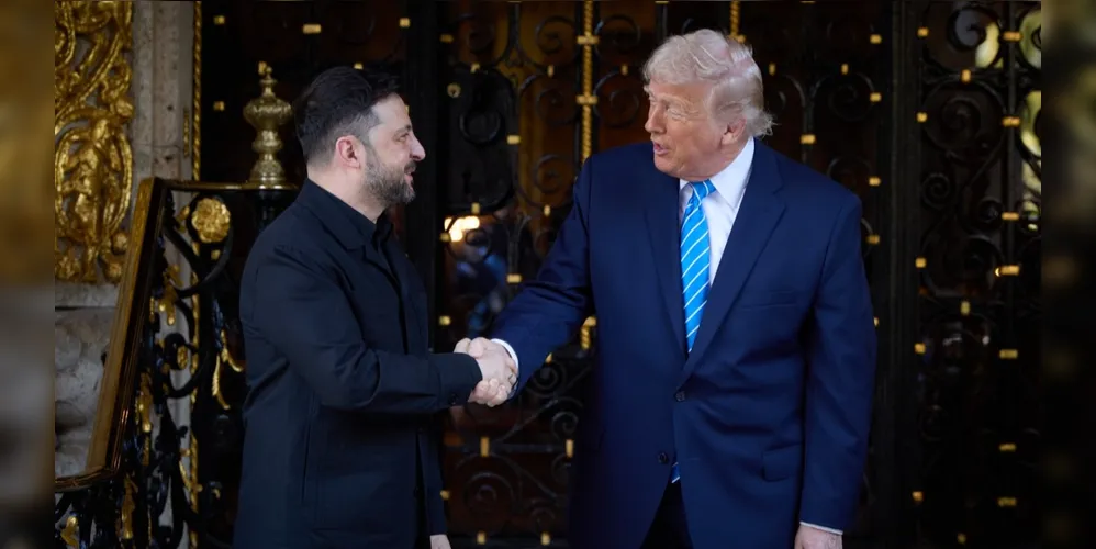 Trump e Zelesnky  em registro