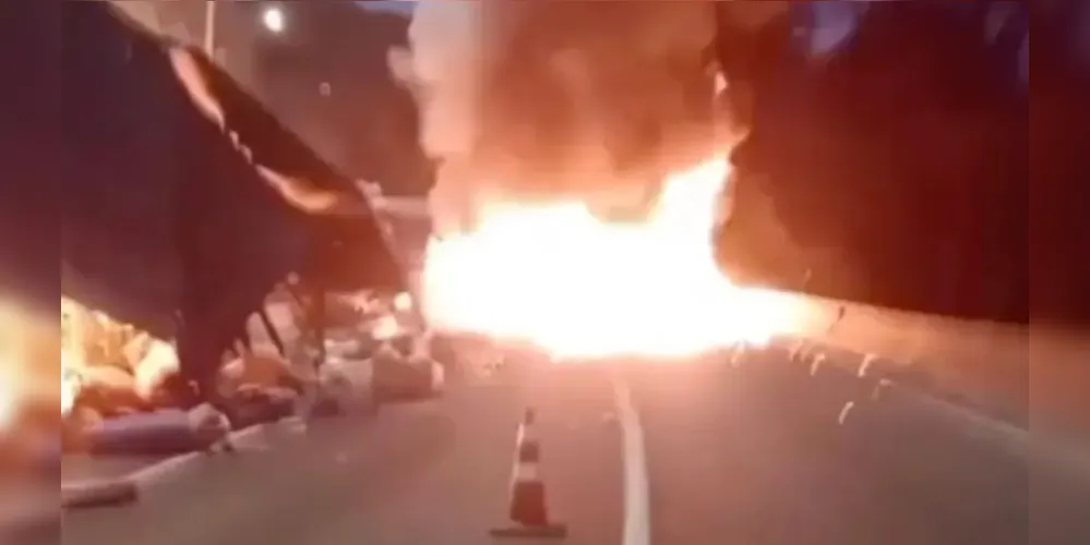 Imagens do grave acidente