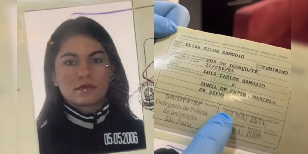 Imagens, cedidas à CNN Brasil pela LeoDias TV, mostram detalhes do documento como foto, filiação, data de nascimento e nome completo de Eliza