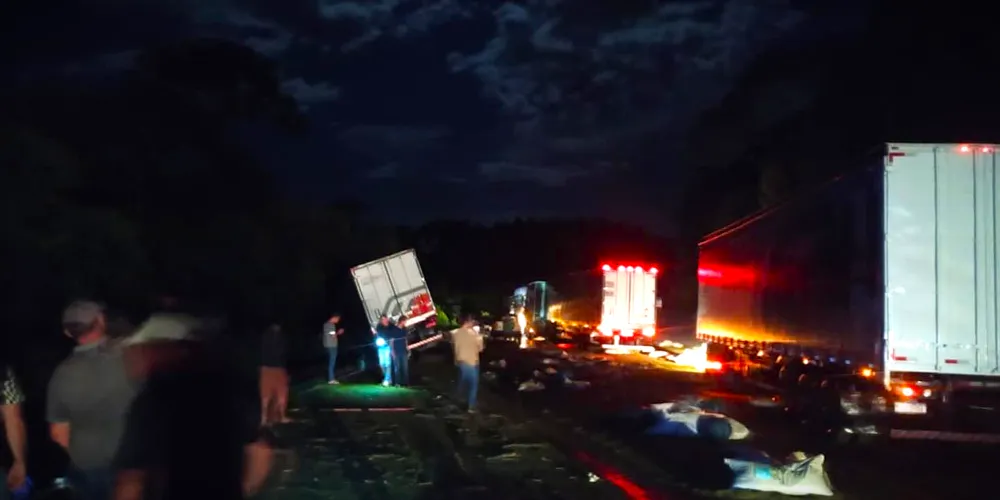 Ocorrência foi registrada na BR-476, nessa segunda-feira (3)