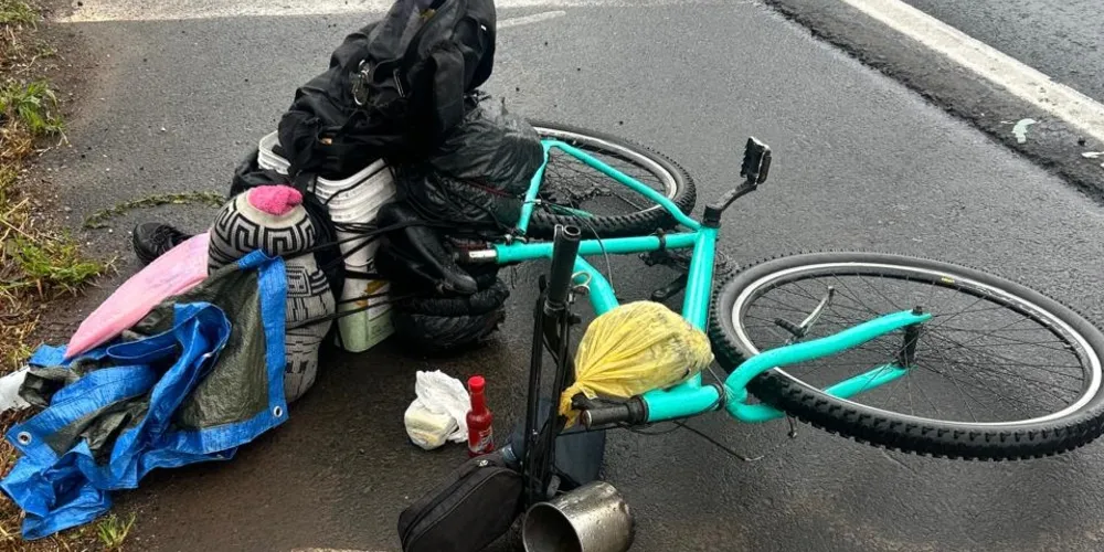 Ciclista foi atropelado em Ponta Grossa, próximo à ponte do Rio Tibagi