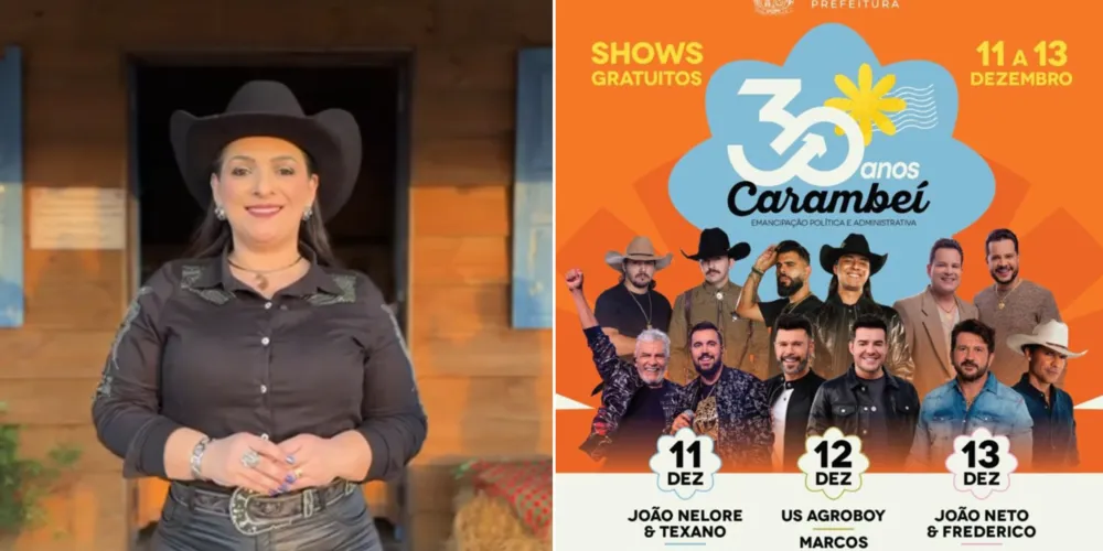 Shows anunciados para a comemoração dos 30 anos de Carambeí