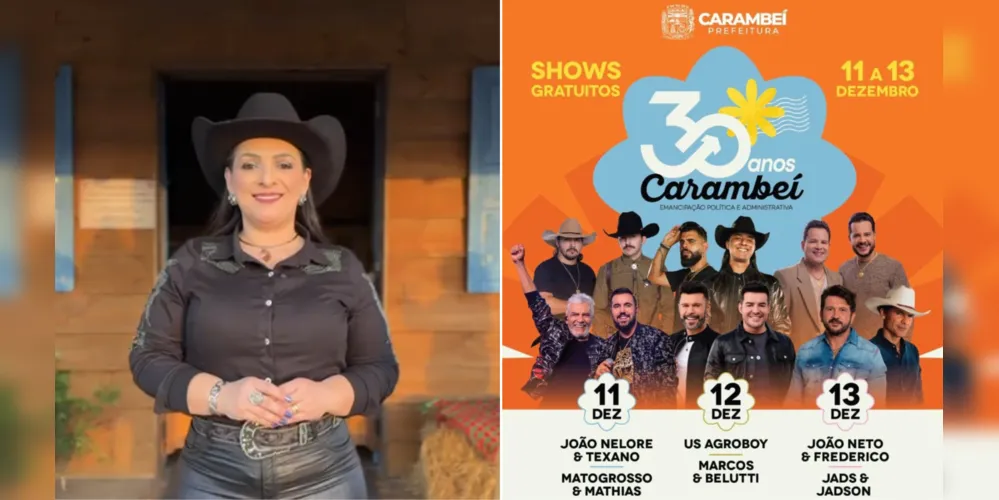 Shows anunciados para a comemoração dos 30 anos de Carambeí