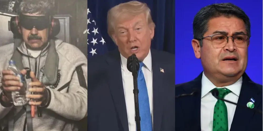 Nicolás Maduro, Donald Trump e Juan Orlando Hernández