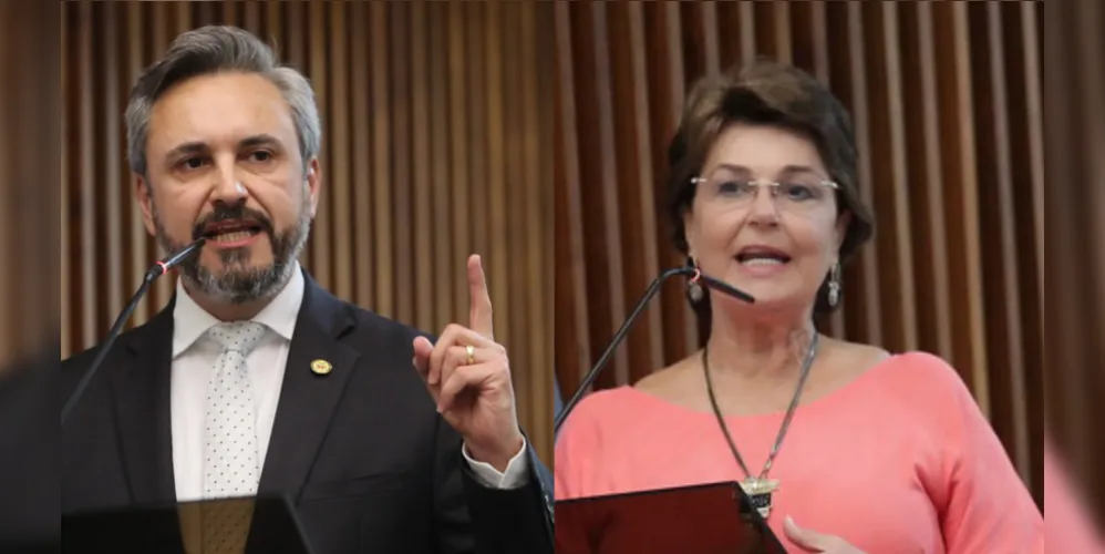 Deputado Fabio Oliveira (Podemos) e Cristina Silvestri (PP)