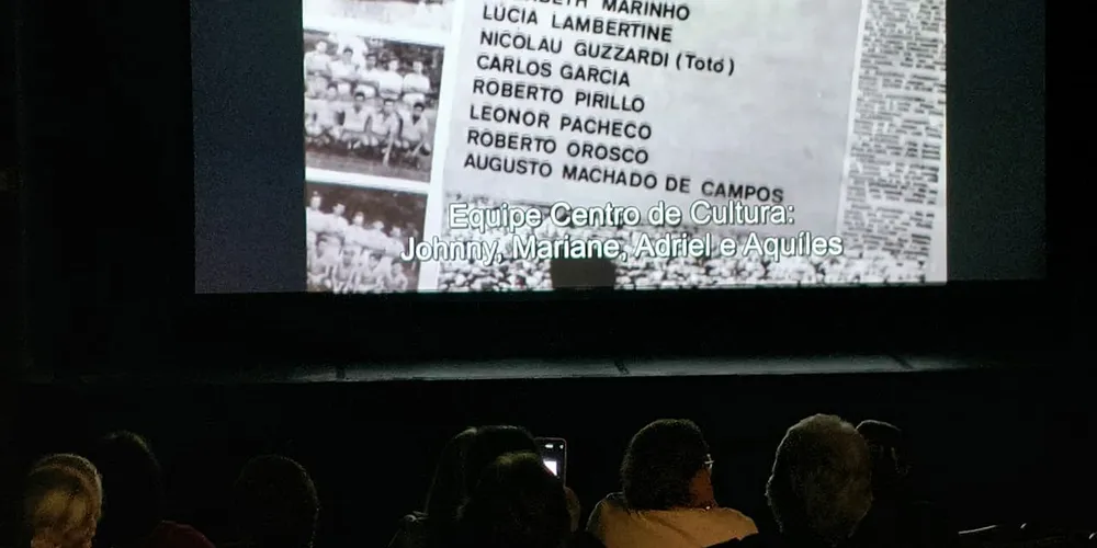 Uma das atividades foi a sessão de cinema com o filme 'O Corintiano'