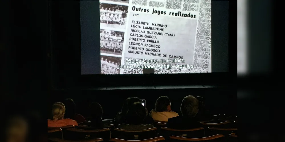 Uma das atividades foi a sessão de cinema com o filme 'O Corintiano'