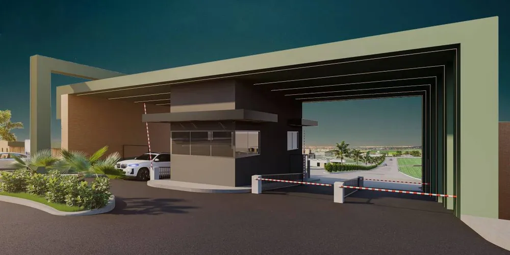 Projeto conta com imponente pórtico de entrada e portaria, valorizando o empreendimento