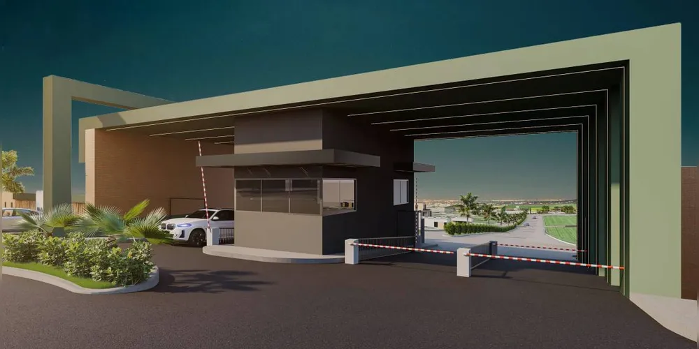 Projeto conta com imponente pórtico de entrada e portaria, valorizando o empreendimento