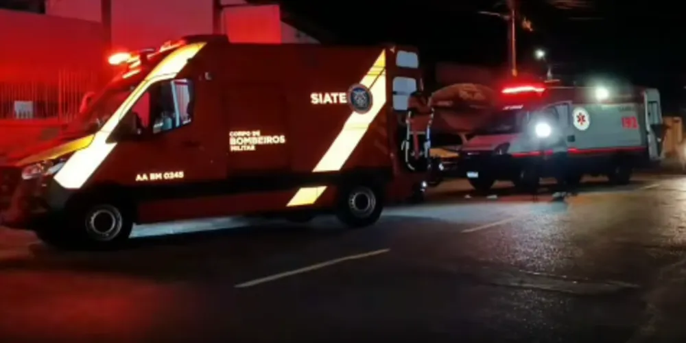 O acidente mobilizou equipes de socorro