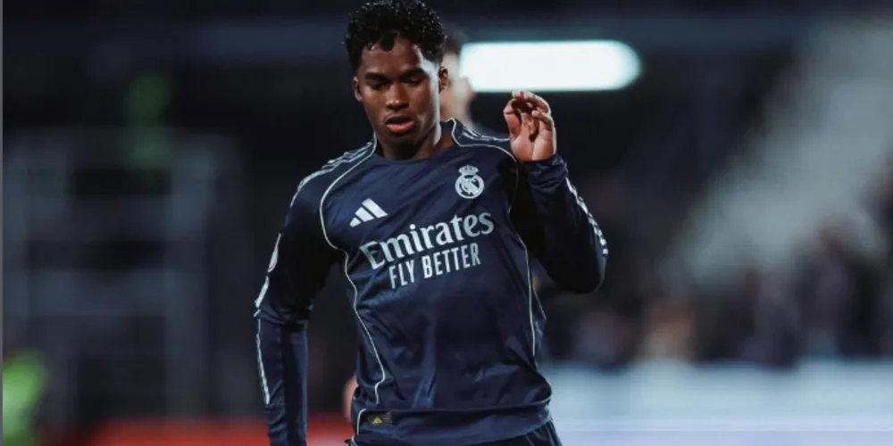 Endrick em ação com o Real Madrid pela Copa do Rei