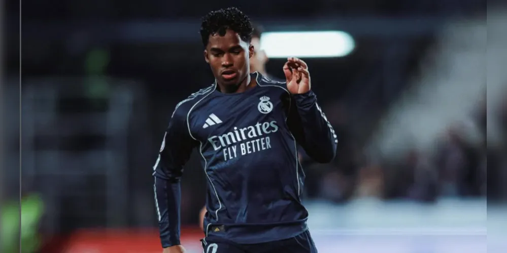 Endrick em ação com o Real Madrid pela Copa do Rei