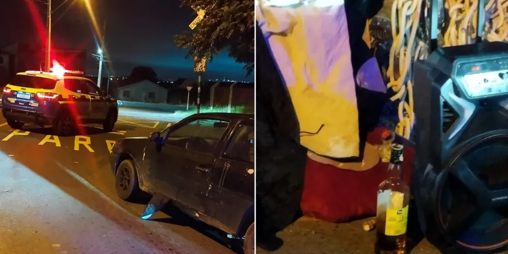 Veículo e outros objetos foram apreendidos