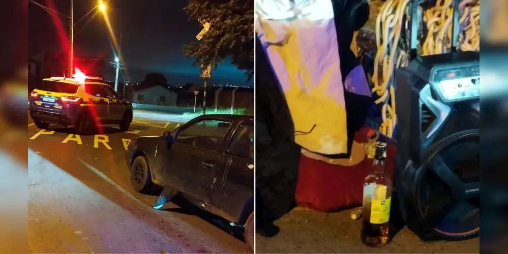 Veículo e outros objetos foram apreendidos