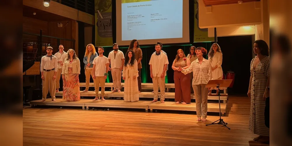 Coral durante apresentação
