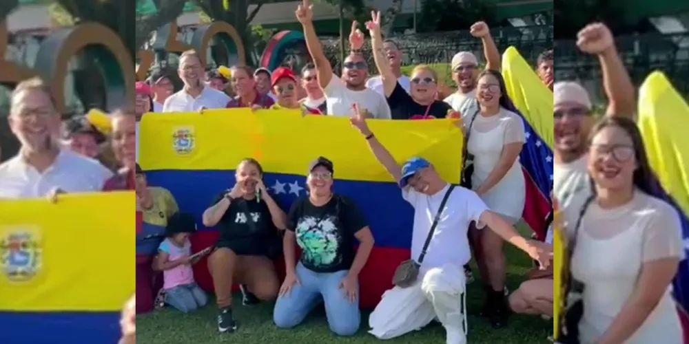 Venezuelanos celebram em Curitiba