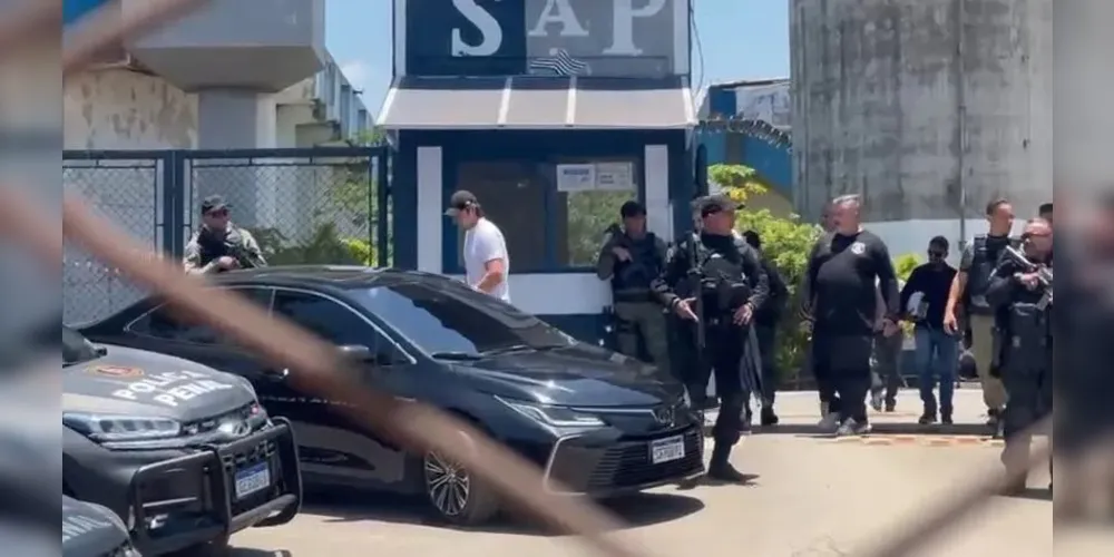 Daniel Vorcaro saindo do CDP (Centro de Detenção Provisória) de Guarulhos).