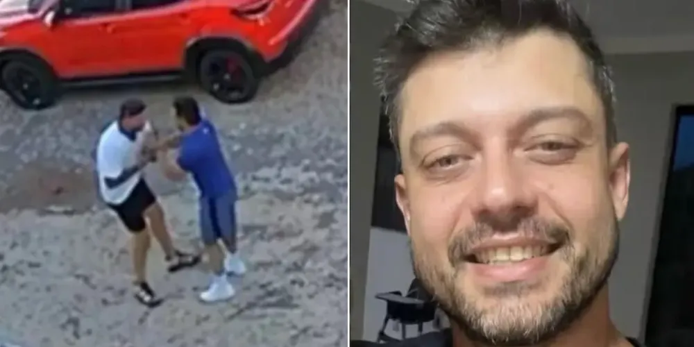 David Schmidt Prado (à direita.) foi atingido por pelo menos cinco golpes de faca