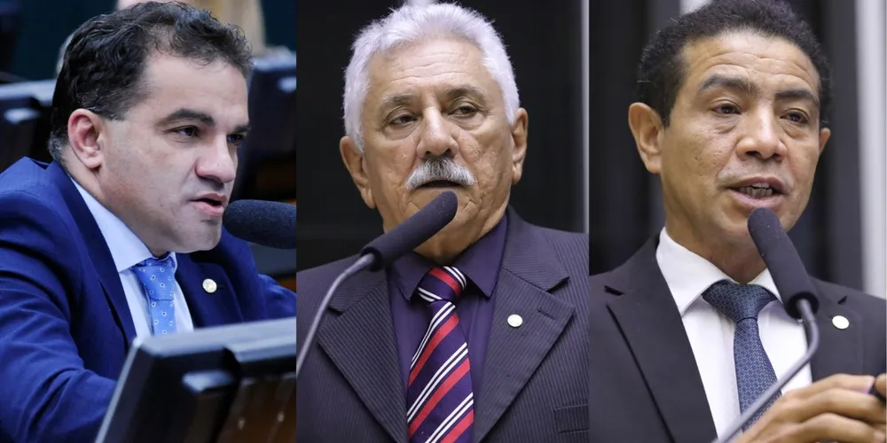 Da esquerda para a direita: os deputados federais do PL Josimar Maranhãozinho, Pastor Gil e Bosco Costa, denunciados pela PGR
