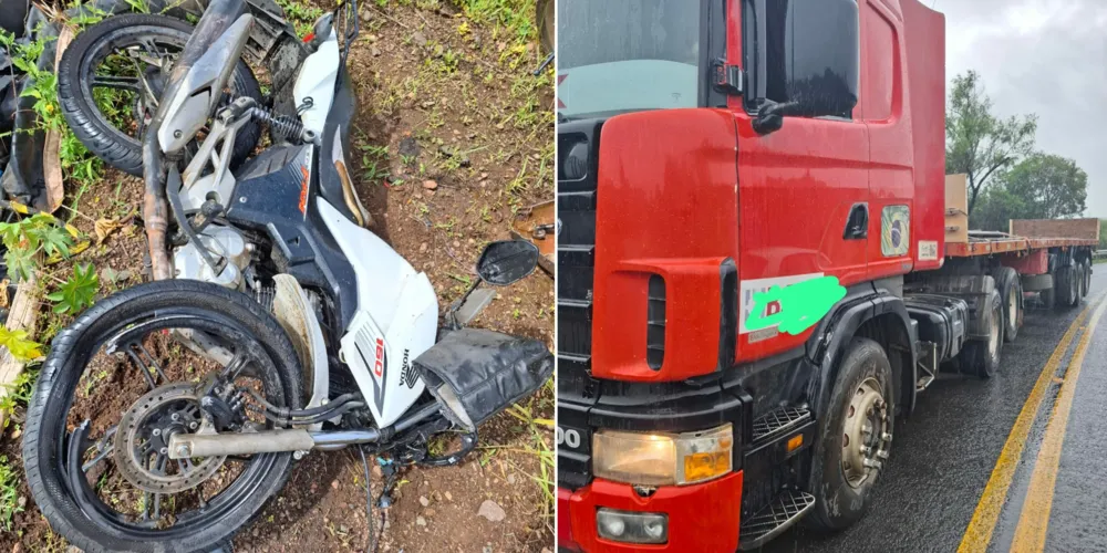 O motorista do caminhão, de 49 anos, não se feriu