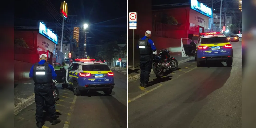 A motocicleta foi liberada posteriormente a um condutor devidamente habilitado