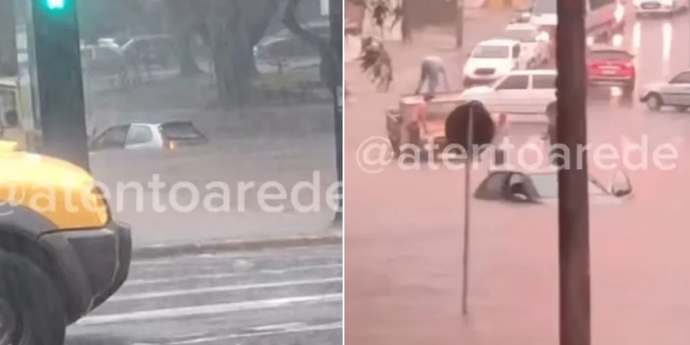 A situação chamou a atenção de pedestres e motoristas