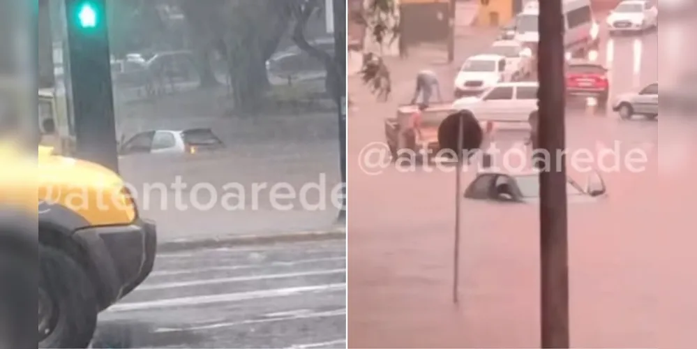 A situação chamou a atenção de pedestres e motoristas