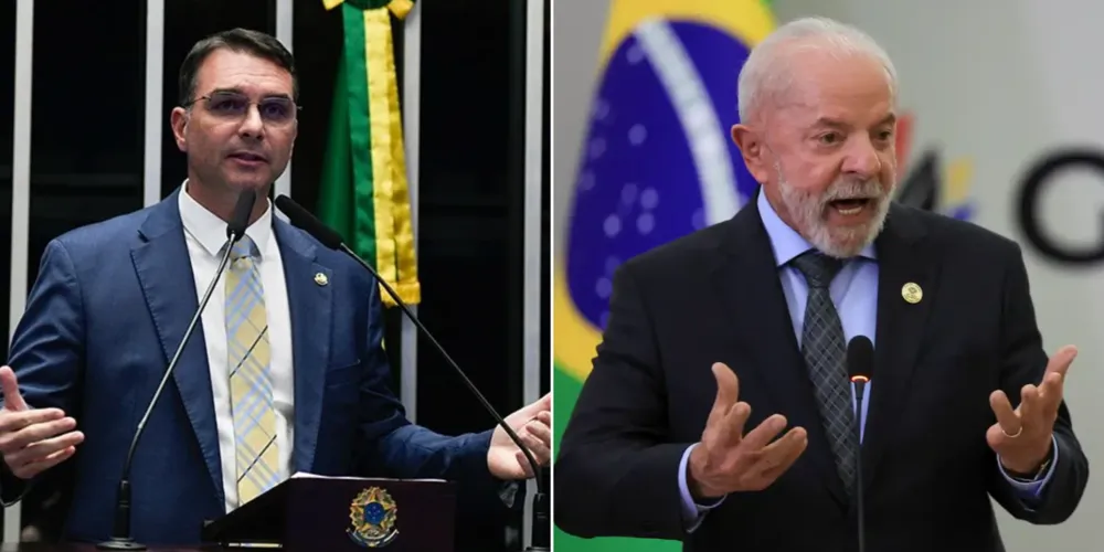 Flávio Bolsonaro e Lula