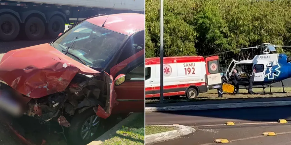 O acidente aconteceu na tarde desta quinta-feira (18)