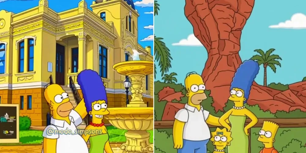 Confira momentos da visita dos Simpsons em Ponta Grossa