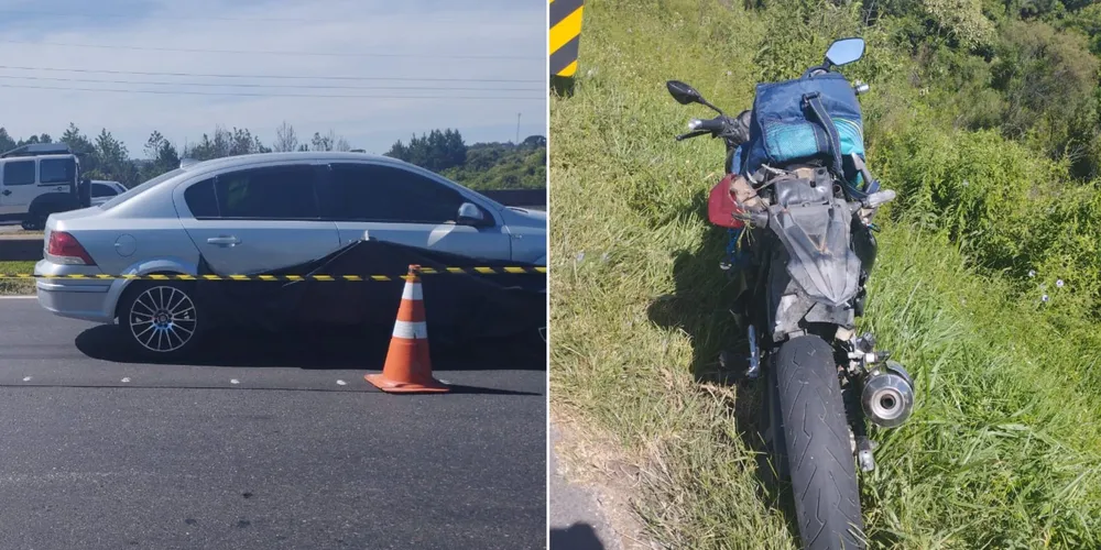 Motociclista morreu ainda no local