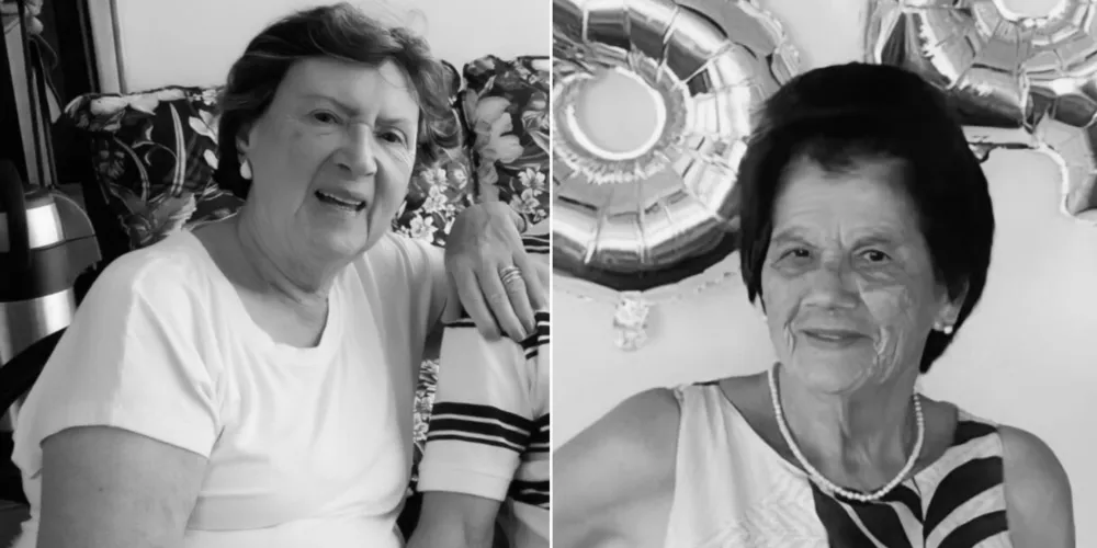 A esquerda Irene Elci Borba e direita Zeny de Jesus Ferreira