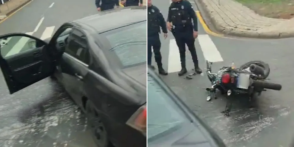 Motociclista foi socorrido