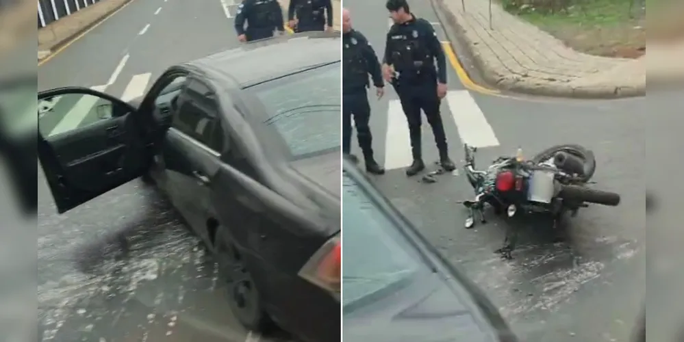 Motociclista foi socorrido