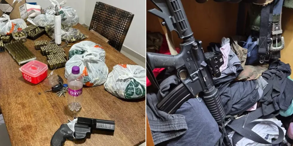 Objetos interceptados pela Polícia Civil durante operação