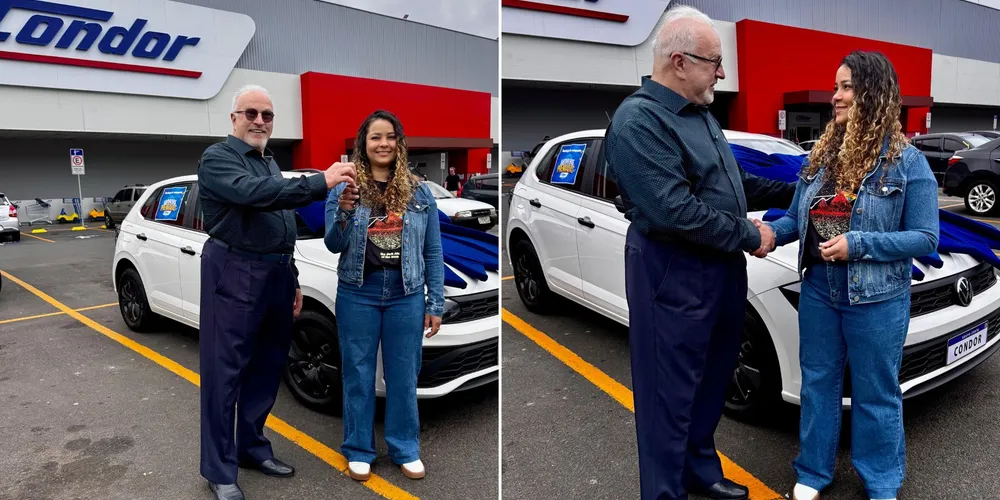 Jaqueline Gonçalves, ao lado de Pedro Joanir Zonta