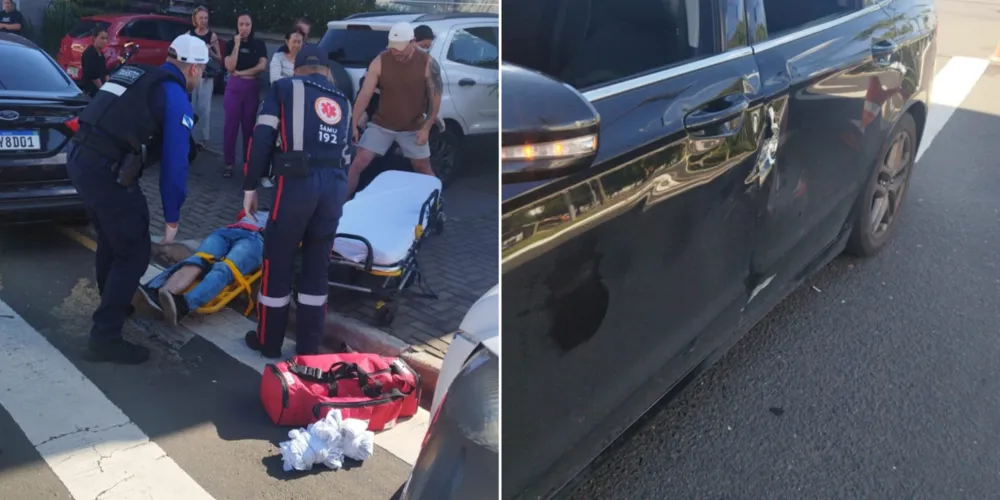 O motorista do Ford Fusion não se feriu