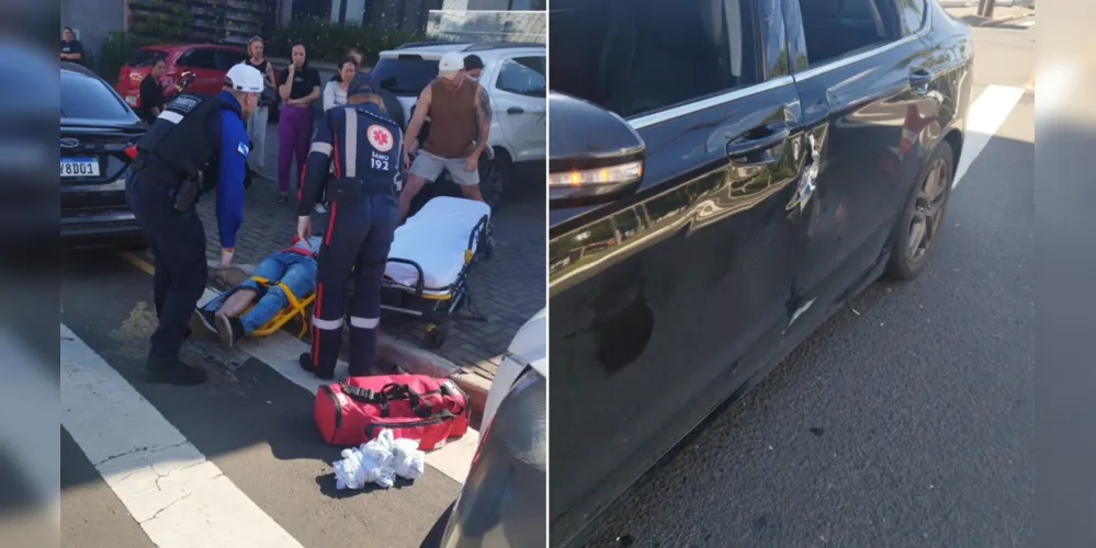 O motorista do Ford Fusion não se feriu