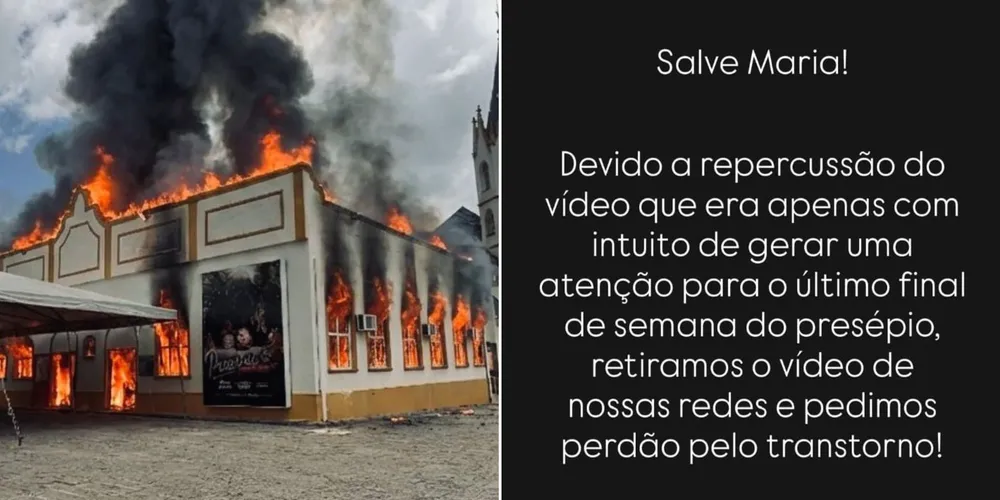 Suposto incêndio havia atingido a Igreja Arautos do Evangelho na cidade