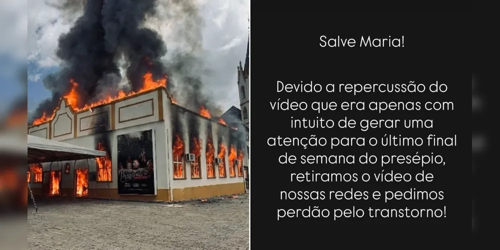 Suposto incêndio havia atingido a Igreja Arautos do Evangelho na cidade