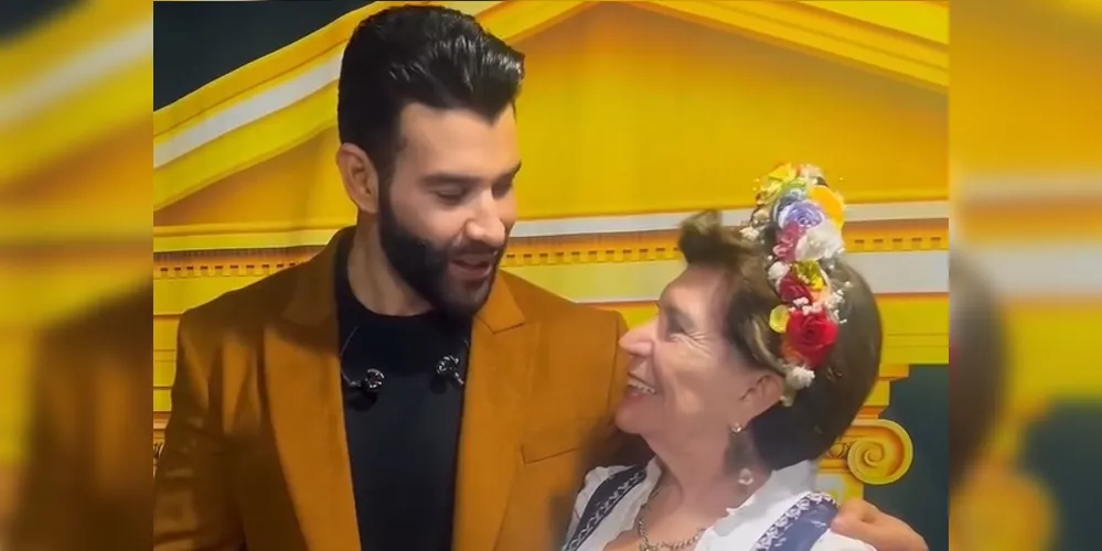 Elizabeth Schmidt e Gusttavo Lima dialogaram antes do início do show