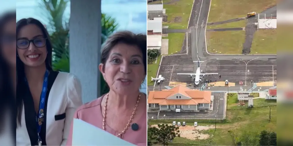 Elizabeth Schmidt e Faynara Merege, durante anúncio