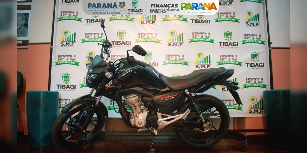 O primeiro prêmio será uma motocicleta 0 km