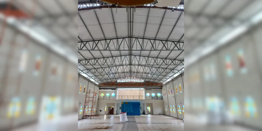 Telhado da Matriz reconstruído