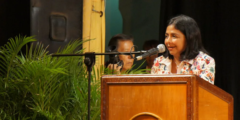 Delcy Rodríguez fez um pronunciamento neste sábado (3)
